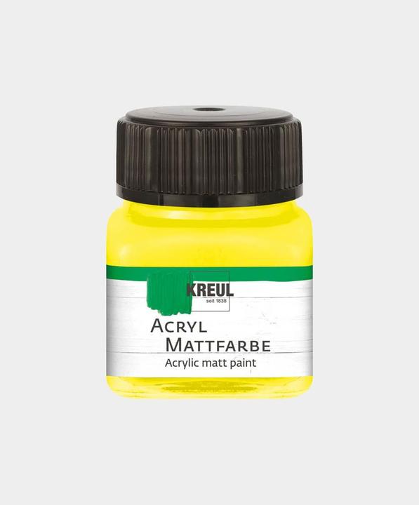 Actual product image Kreul Acrylic matt paint, 20 ml (Yellow, 20 ml)