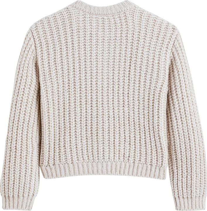 Produktbild La Redoute Collections Grobstrickjacke mit rundem Ausschnitt und Knopfleiste (102)