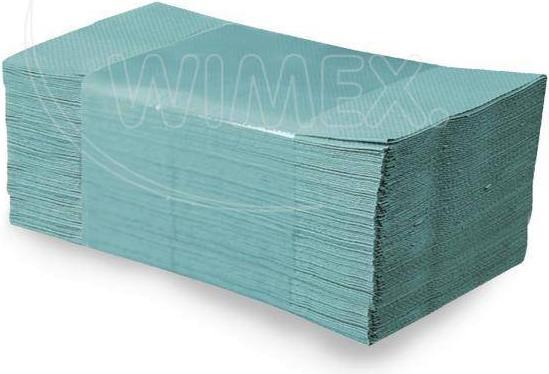 Produktbild Wimex.eu Papier-Falthandtuch gefaltet ZZ 1-lagig grün 25 x 23 cm RECY - 5000 Stück (5000 x)