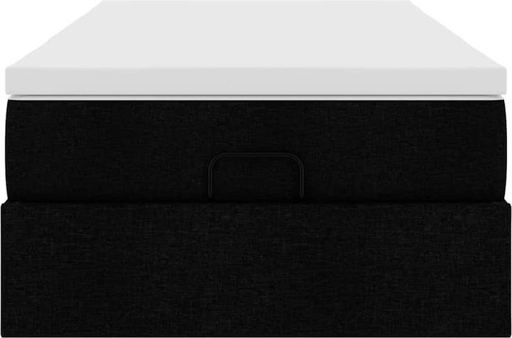 Immagine prodotto VidaXL Ottomana con materasso nero 140x200 cm in tessuto (140 x 200 cm)