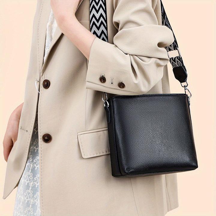 Actual product image Only-Bags.Store Kunstleder Crossbody Umhängetasche, Solid Farbe Messenger Satchel Geldbörse, Casual Fashion