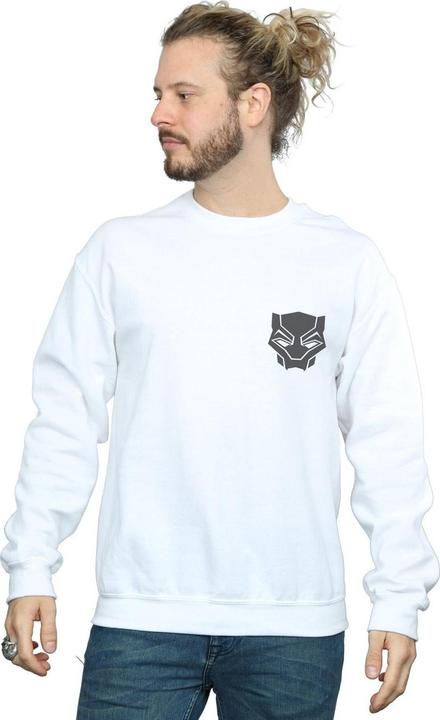 Image du produit Mens Black Panther Black on Black Chest Print Cotton Sweatshirt (M)