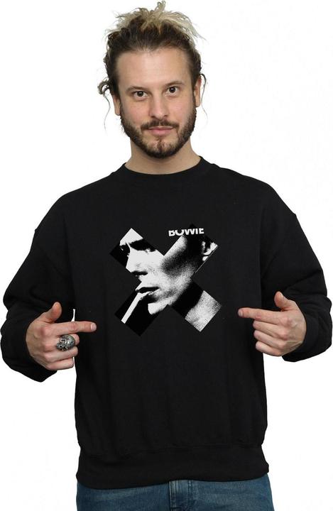 Produktbild David Bowie Cross Smoke Boyfriend Fit Sweatshirt (S)