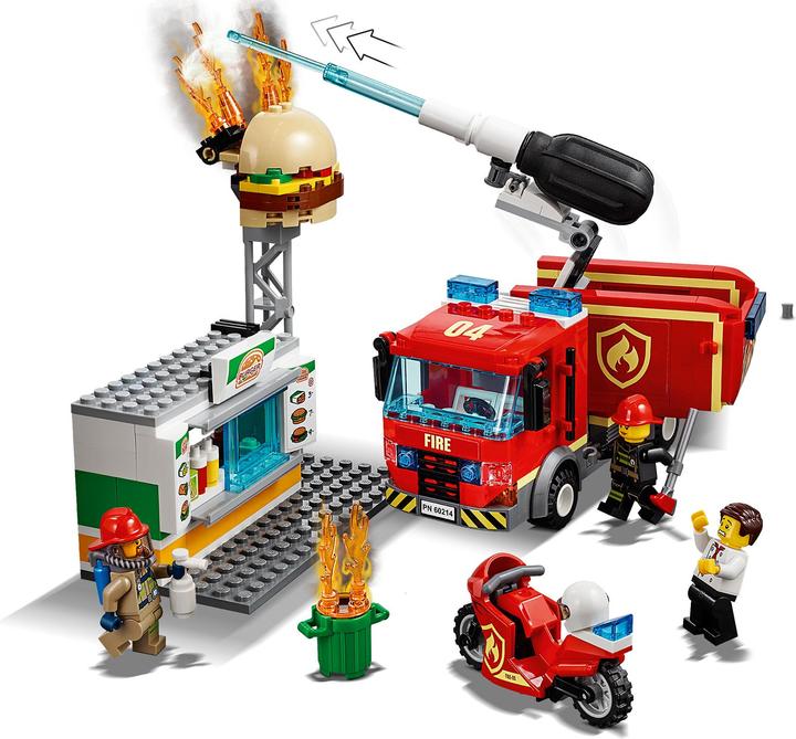 Actual product image LEGO Fire brigade deployment at Burger Restaurant (60214, LEGO City)