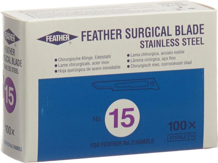 Image du produit Feather Lames de scalpel stériles numéro 15, 100 pièces
