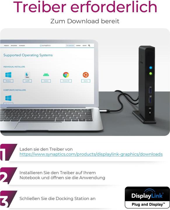 Actual product image Icy Box IB-DK2241AC - USB Type-A 3.0 Multi Dock (USB-B, 11 Ports)