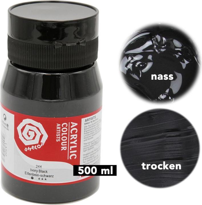 Actual product image Magi-Wap Artist bottle 500ml (Ivory Black, 500 ml)