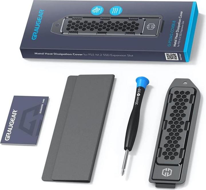 Produktbild Graugear Kühler mit Abdeckung für PS5 M.2 | Farbe schwarz