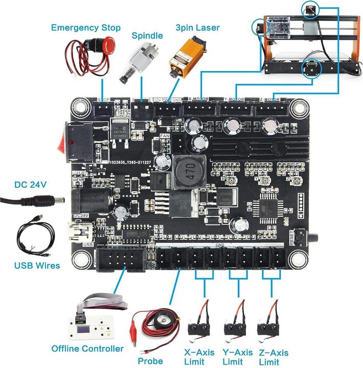 Image du produit Rattmmotor GRBL1.1 Carte de commande CNC