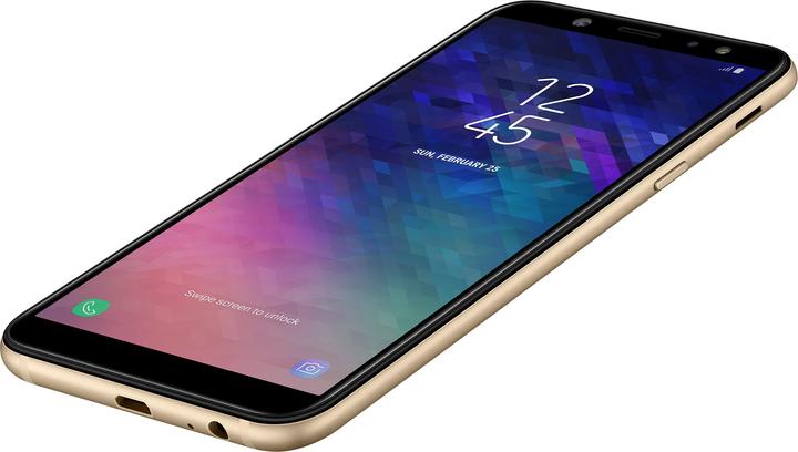 Actual product image Samsung Galaxy A6 (2018) EU (32 GB, Gold, 5.60", Dual SIM + SD, 16 Mpx, 4G)