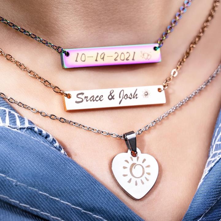Actual product image LaserPecker Metal necklace & bracelet package 40 pcs. (Stainless steel)