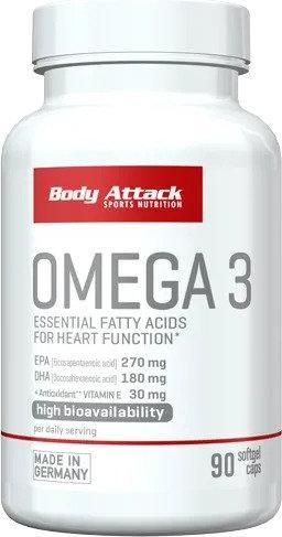 Actual product image Body Attack Omega 3 (90 Piece, Capsules)