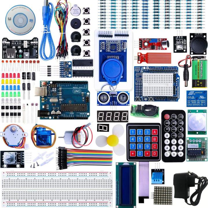 Produktbild Apfelkiste Arduino UNO R3 Mikrocontroller Ultimate Starter Kit mit Aufbewahrungsbox - Bunt (200-tlg. Set)