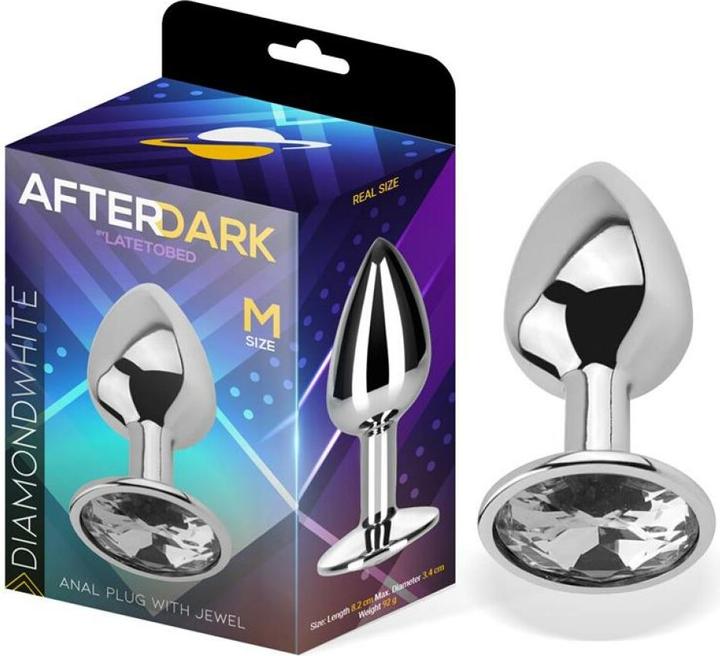 Actual product image AfterDark Fantasies Butt Plug "White Diamond" Medium