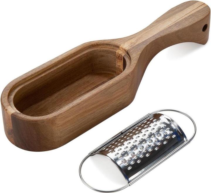 Actual product image Andrea Acacia wood rasp in a gift set