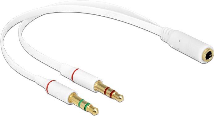 Produktbild Delock Headset Adapter 1 x 3,5 mm 4 Pin Klinkenbuchse > 2 x 3,5 mm 3 Pin (0.20 m)