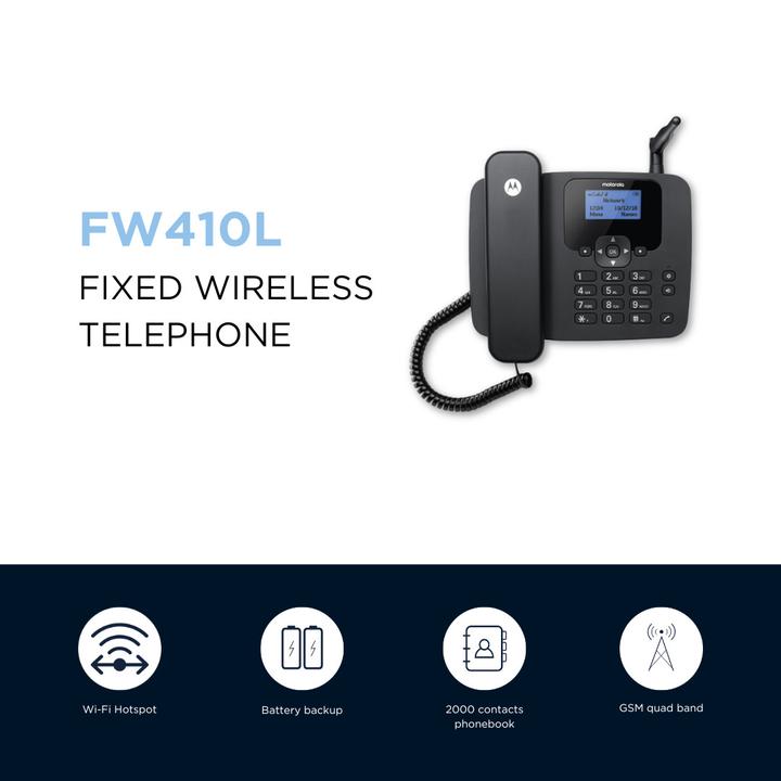 Produktbild Motorola FW410L - 4G (Nur mit SIM-Karte) - Akku enthalten - Anrufweiterleitungsfunktion - WLAN-Hotsp