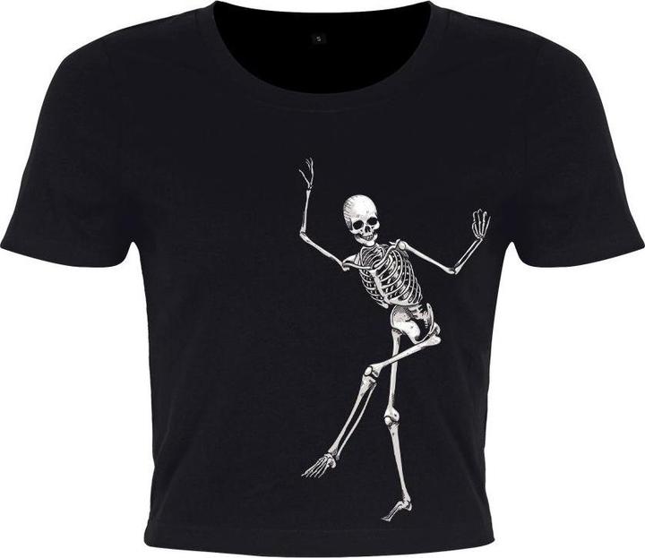 Grindstore Dancing Skeleton Kurzes Top