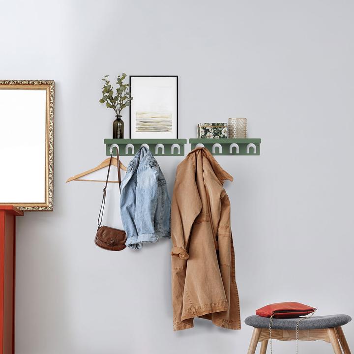 Actual product image Casa Pura Metal wall shelf with hooks