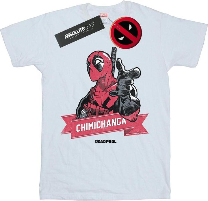 Immagine prodotto Deadpool Chimichanga Finger Maglietta Uomo (XL)