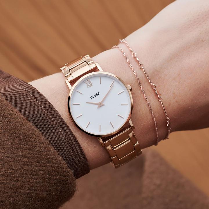 Produktbild Cluse Minuit Three Link Rosé (Analoguhr, 33 mm)