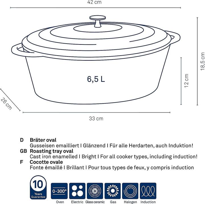 Actual product image Kela Calido (33 cm, Casserole + Stewpot, Cast iron)