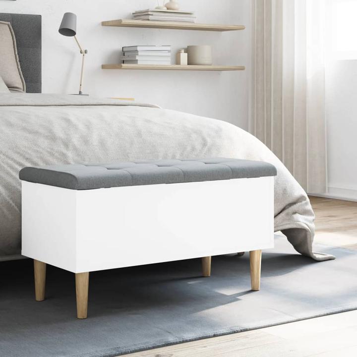 Immagine prodotto VidaXL Panca con vano portaoggetti Bianco 82x42x46 cm (82 cm)