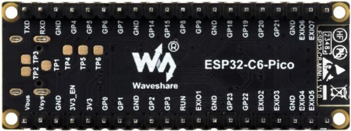 Image du produit WaveShare Carte de développement ESP32-C6 Pico Mini avec en-têtes