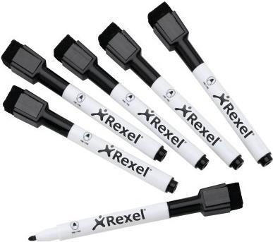Immagine prodotto Rexel Whiteboard-Marker (Nero, 2 mm, 6 x)