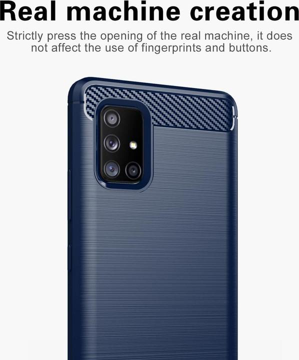 Image du produit Cadorabo TPU Ultra Slim carbon edelstahl Combi Cover (Samsung Galaxy A71)