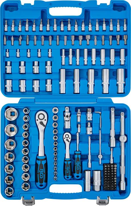 Image du produit BGS Jeu de douilles à profil ondulé | Entraînement 6,3 mm (1/4") / 12,5 mm (1/2") | 150 pcs.