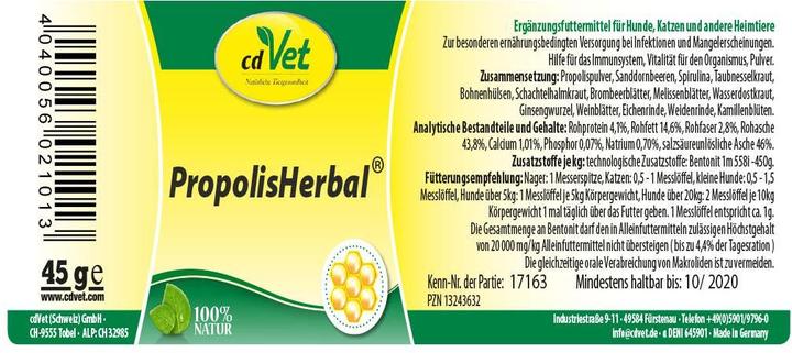 Immagine prodotto cdVet PropoliErboristeria (Adulto, 1 pz., 20 g)