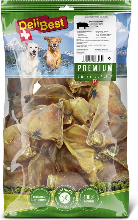 Immagine prodotto DeliBest Orecchie di maiale (Adulto, 1 pz., 1000 g)