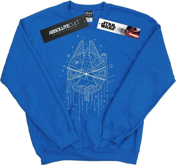 Star Wars Millennium Falcon Christmas Tree Delivery Sweatshirt (L)