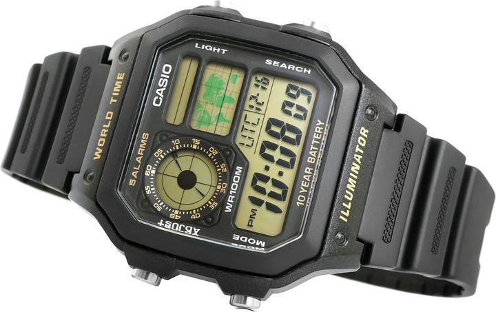 Actual product image Casio Sports - AE-1200WH-1B (Digital watch, 43 mm)