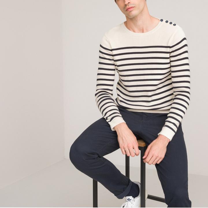 Image du produit La Redoute Collections Pull marin en coton biologique (3XL)