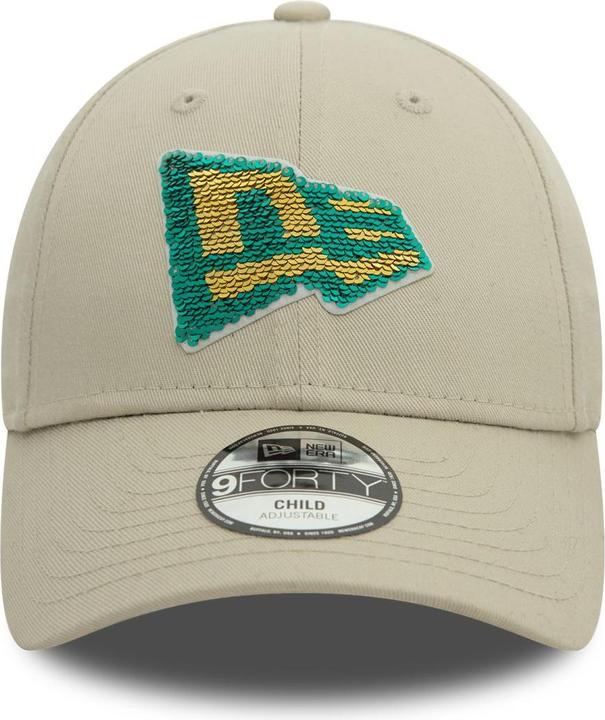 Immagine prodotto New Era Cappellino per bambini 9Forty - Logo del marchio in paillettes Beige (53, 54 C, 52 C)