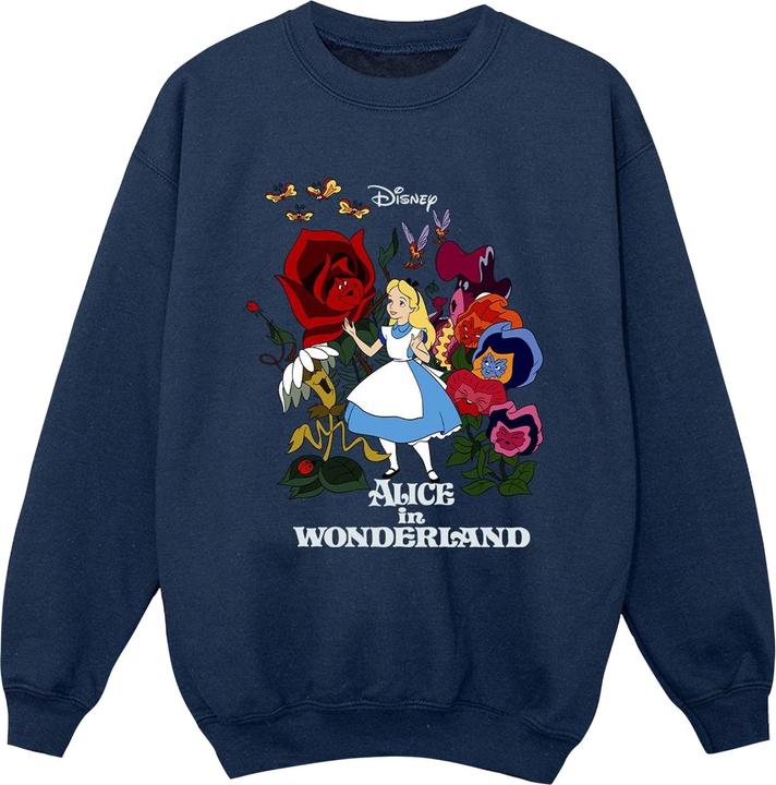 Actual product image Disney Boys Alice In Wonderland Flowers Sweatshirt (140, 146)