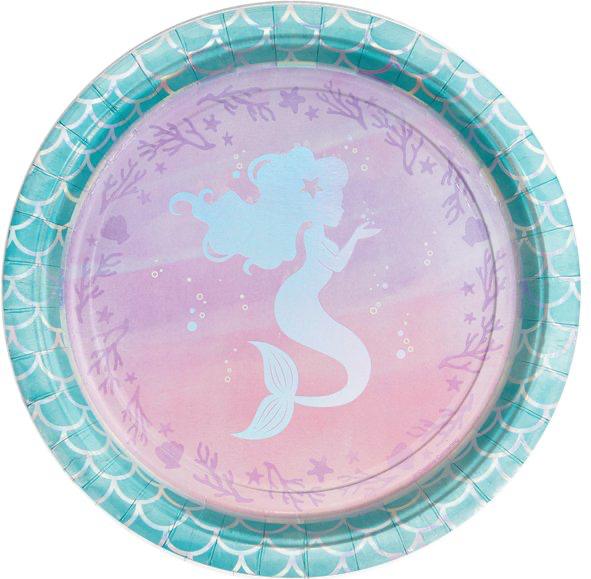 Image du produit Creative Party Assiettes Mermaid Sirène