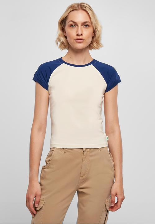Immagine prodotto Urban Classics Maglietta da baseball da donna biologica elasticizzata corta e retrò (5XL)