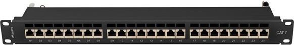 Actual product image Lanberg Patch Panel 24-Port 1U Cat.7 FTP Black PPS7-1024-B