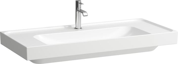 Produktbild Laufen Meda Waschtisch, unterbaufähig, 1000x460mm, Ablage beidseitig, 3 Hahnlöcher, ohne Überlauf (1070 mm, 205 mm)