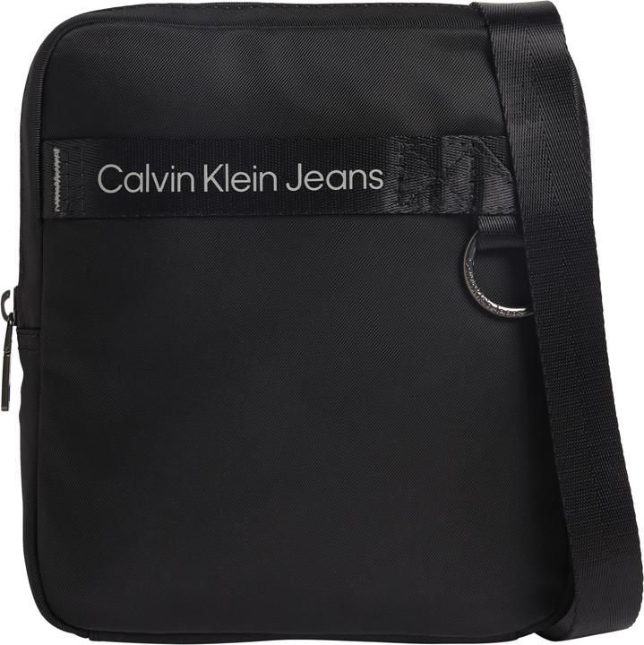 Calvin Klein Jeans Herren Umhängetasche Ultralight Reporter Klein Jeans, Schwarz (Black), Einheitsgr (100% Recycled Polyester)