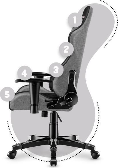Productafbeelding Huzaro Speelstoel voor kinderen Ranger 6.0 Mesh Gaming Chair, zwart-grijs