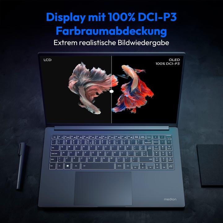 Productafbeelding Medion S10 OLED Laptop (16", Intel Core Ultra 7 155H, 16 GB, 1000 GB)
