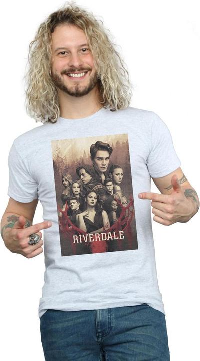 Actual product image Riverdale Mens Stag Skull T-Shirt (L)