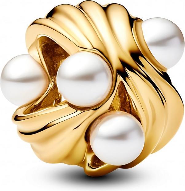 Actual product image Pandora Abstract Waves Charm (Gold plated, Stainless steel)