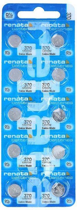 Actual product image Renata 370 / SR920W - 10 button cells (10 pcs., SR920, SR69, 40 mAh)