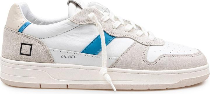 Produktbild D.a.t.e. sneakers court 2.0 in leather and suede color white and bluette (42)