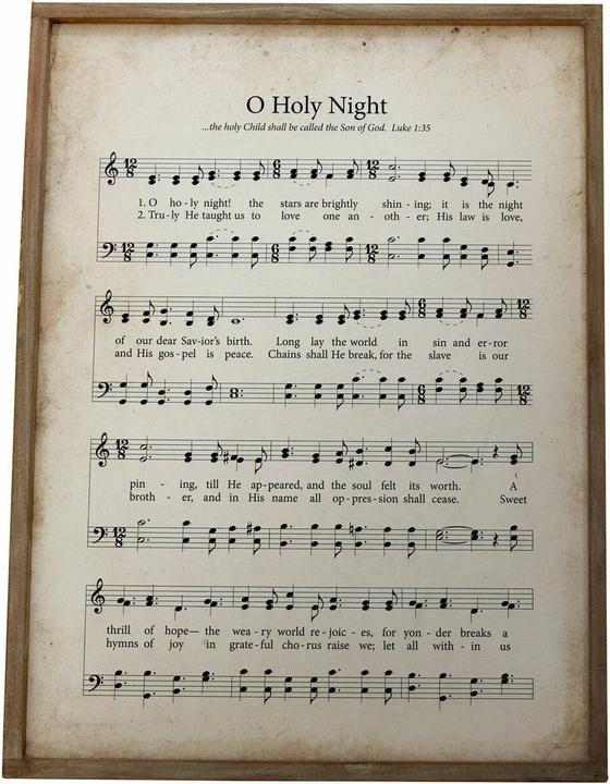 Actual product image Loberon Picture Holy Night cream/brown (60 x 45 x 3 cm)